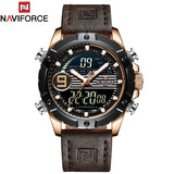 NAVIFORCE Heren Horloges Top Luxe Merk Mannen Mode Toevallige Quartz LED Digitale Horloge Mannelijke Militaire Waterdichte Sport Klok