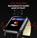 Q13 Smartwatch ECG PPG BT Mannen Vrouwen Bloeddruk Call Bericht Waterdichte Smartwatch Stappenteller Voor iOS Android PK P3 smartwatc