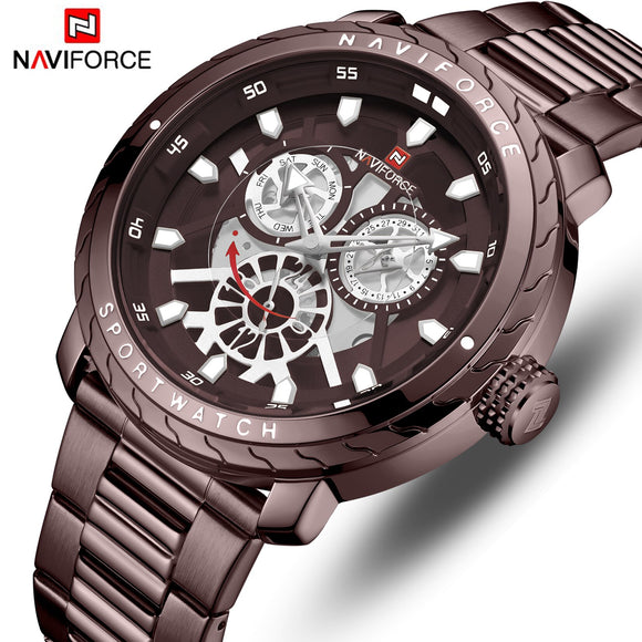 Merk Heren Horloges NAVIFORCE Luxe Mode Sport Horloge Mannen Quartz Klok Man Militaire Waterdicht Horloge Relogio Masculino