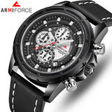 ARMIFORCE Top Merk Luxe Heren Horloges Quartz Militaire Mannen Lederen Sport Horloges Zakelijke mannen Horloge Waterdicht Klok