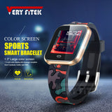 VERYFiTEK Luipaard Sport Smart Horloge Bloeddruk Hartslagmeter Fitness Tracker Mannen Vrouwen Smartwatch voor IOS Android