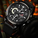 NAVIFORCE Merk Mannen Fashion Sport Quartz Horloges heren Rvs Waterdicht Militaire Horloges Mannelijke 24 Uur Datum Klok