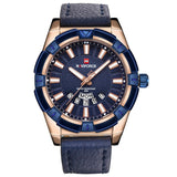 NAVIFORCE Top Brand Men Casual Sport Horloge Mannen Waterdichte Quartz Horloges Mannelijk Luxe Lederen Datum Klok Relogio Masculino