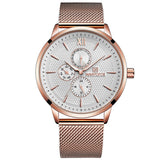 Nieuwe NAVIFORCE Mannen Kijken Topmerk Luxe mannen Rose Gold Quartz Horloges Mannelijke 24 Uur Lichtgevende Datum Klok relogio Masculino