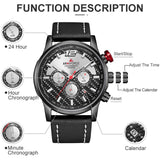 Top ARMIFORCE Mannen Horloges Lederen Sport Horloges Quartz heren Horloge Mannelijke Datum Waterdicht Klok Relogio Masculino