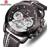 Horloge Mannen NAVIOFRCE Luxe Merk Militaire Sport heren Horloges Lederen Waterdicht Quartz Horloges Auto Kalender Mannelijke Klok