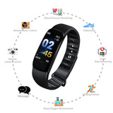 Rovtop C1Plus Smart Armband Kleur Scherm Bloeddruk Fitness Tracker Hartslagmeter Smart Band Sport voor Android IOS