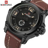 NAVIFORCE Luxe Merk Heren Horloges Militaire Sport Horloge Man Lederen Band Datum Klok Mannen Quartz Polshorloge Relogio Masculino