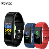 Rovtop 115 Plus Smart Polsband Armband Bloeddruk Hartslagmeter Smart Wist Band Horloge ActivityTracker PK MI Band 3