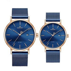 Horloges NAVIFORCE Luxe Merk Horloges Set Quartz Eenvoudige Mannen Vrouwen Horloge Waterdicht heren Dames Paar Klok Relogio Masculino