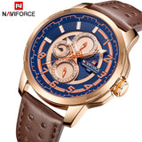 NAVIFORCE Top Merk Luxe Mannen Horloges Mode Militaire Sport Horloge Heren Lederen Quartz Datum Week Analoge Klok Relogio Masculino