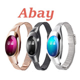 ABAY Z18 Smart Armband Band Bloed Zuurstof Hartslag Oproep herinnering Luxe Mode Smart band Polsband Polshorloge voor Vrouw