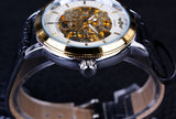 Winnaar 4 Ring Designer Analoge Transparant Case Terug Horloges Mannen Luxe Merk Mechanische Skeleton Horloge Horloges Mannen Klok