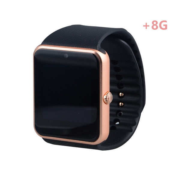 GT08 mode Android smart watch met stap teller wekker Bluetooth oproep informatie herinnering voor xiaomi smart phone horloge