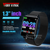 VERYFiTEK M19 Smart Horloge Bloeddruk Hartslagmeter Vrouwen Mannen Klok Sport Fitness Tracker Smartwatch Voor Android IOS