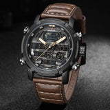 Heren Horloges Top Luxe Merk NAVIFORCE Mode Sport Horloge Mannen Digitale Quartz Klok Man Lederen Militaire Waterdicht Horloge