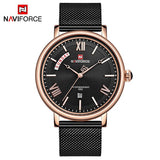 NAVIFORCE Top Merk Mannen Mode Quartz Horloge Heren Waterdicht Roestvrij Staal Mesh Horloge Kalender Casual Relogio Masculino