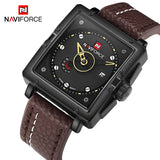 2016 Nieuwe Luxe Merk  NAVIFORCE Mannen Sport Horloges mannen Quartz Analoog Datum Klok Man Army Casual Lederen Polshorloge Relogios masculino