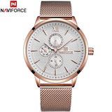 Nieuwe NAVIFORCE Mannen Kijken Topmerk Luxe mannen Rose Gold Quartz Horloges Mannelijke 24 Uur Lichtgevende Datum Klok relogio Masculino