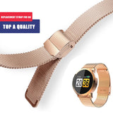 Q8 Smartwatch Metalen Vervanging Strap Roestvrij Stalen Band Zwart Zilver voor VERYFITEK Q8 Smart Horloge Accessoires