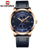 NAVIFORCE Top Merk Luxe Mannen Zakelijke Quartz Horloges Mannen Mode Sport Lederen Horloge Mannelijke 24 Uur Datum Analoge Klok