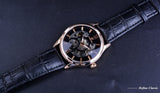 Forsining Rose Gold Case Fashion Designer Mannen Horloge Topmerk Luxe Klok Mannen Mechanische Skelet Horloge Saat Erkek Montre Homme