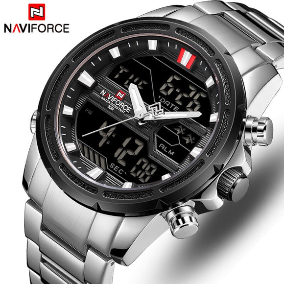 NAVIFORCE Top Luxe Merk Mannen Horloge Nieuwe Sport Fashion Quartz Horloge Waterdicht Rvs Mannen Kijken Relogio Masculino