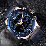 Nieuwe NAVIFORCE Top Merk Mannen Militaire Sport Horloges mannen Waterdichte Quartz Horloge Mannelijke Lederen Datum Klok Relogio Masculino