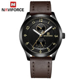 NAVIFORCE Top Merk Luxe Mannen Zakelijke Quartz Horloges Mannen Mode Sport Lederen Horloge Mannelijke 24 Uur Datum Analoge Klok