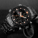 NAVIFORCE Luxe Merk mannen Militaire Sport Horloge Mannen Mode Leger Quartz Horloges Mannelijke Rvs LED Analoge Digitale Klok