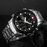 NAVIFORCE Luxe Merk mannen Militaire Sport Horloge Mannen Mode Leger Quartz Horloges Mannelijke Rvs LED Analoge Digitale Klok