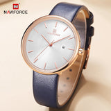 NAVIFORCE top brand luxe Vrouwen Horloges Mode Quartz Lady PU Eenvoudige meisje horloge Datum klok Casual Waterdichte Polshorloge Gift