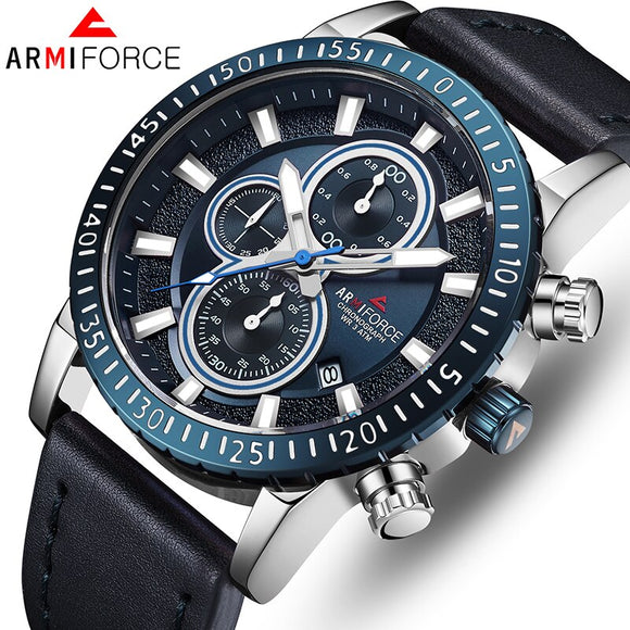 TOP ARMIFORCE Merk Luxe Mannen Horloges Quartz Heren Lederen Horloges Zakelijke mannen Horloge Sport Datum Klok Relogio Masculino