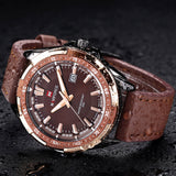 2019 Nieuwe Mode Mannen Militaire Sport Horloges heren Quartz Auto Datum Klok Top Brand Luxe Man Lederen Band Casual polshorloge