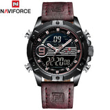 NAVIFORCE Heren Horloges Top Luxe Merk Mannen Mode Toevallige Quartz LED Digitale Horloge Mannelijke Militaire Waterdichte Sport Klok