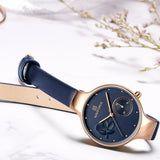 Vrouwen Horloges NAVIFORCE Top Brand Luxe Quartz Horloge Dames Lederen Datum Klok Mode Dial Ontwerp Dunne Vrouwelijke Horloge