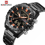 NAVIFORCE Horloge Mannen Mode Toevallige Sport Horloges mannen Militaire Waterdicht Quartz Horloge Mannelijke LED Klok Relogio Masculino