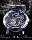 Forsining 2016 Draak Carving Serie Skeleton Designer Transparant Back Case Heren Horloges Topmerk Luxe Mannelijke Mechanisch Horloge