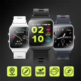 GEEN-GRENZEN IP68 Zwemmen Waterdichte GPS Sport Smartwatch P1C Hartslag Bluetooth Smart Horloge voor Apple Android PK iwo 8 horloge