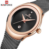 2019 Top Merk NAVIFORCE Elegante Dame Quartz Horloge Jurk Rvs Mesh Riemen Waterdicht Horloges Vrouwelijke Casual Klok