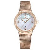 NAVIFORCE Mode Merk Vrouwelijke Quartz Horloge Rvs Mesh Riemen Elegante Dames Horloges Creatieve Luxe Dial Reloj Mujer