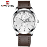 NAVIFORCE Top Merk Luxe Mannen Zakelijke Quartz Horloges Mannen Mode Sport Lederen Horloge Mannelijke 24 Uur Datum Analoge Klok