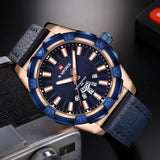 NAVIFORCE Top Brand Men Casual Sport Horloge Mannen Waterdichte Quartz Horloges Mannelijk Luxe Lederen Datum Klok Relogio Masculino