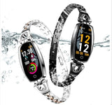 H8 Vrouwen Mode Smart Horloge Metalen Horloge Hartslag Bloeddruk Zuurstof Detectie Waterdichte Android IOS Smartwatches Armband