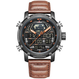 Heren Horloges Top Luxe Merk NAVIFORCE Mode Sport Horloge Mannen Digitale Quartz Klok Man Lederen Militaire Waterdicht Horloge