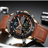 NAVIFORCE Heren Horloges Top Luxe Merk Mannen Mode Toevallige Quartz LED Digitale Horloge Mannelijke Militaire Waterdichte Sport Klok