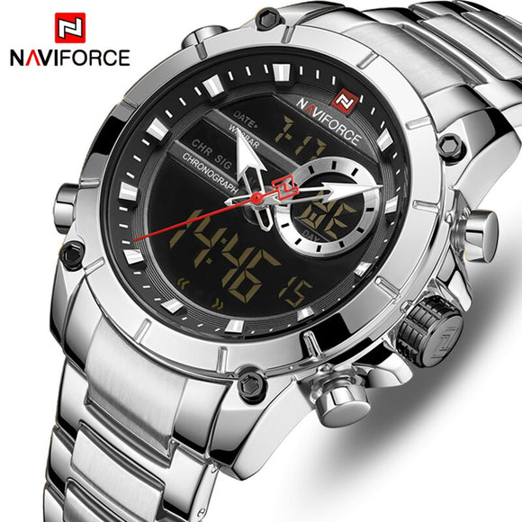 Mannen Horloges NAVIFORCE Top Merk Luxe Quartz Horloge Heren Militaire Sport Fashion Horloge Volledige Steel Klok Relogio Masculino